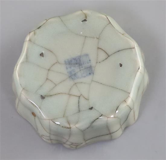 A Chinese Guan type brush washer, W. 7.4cm